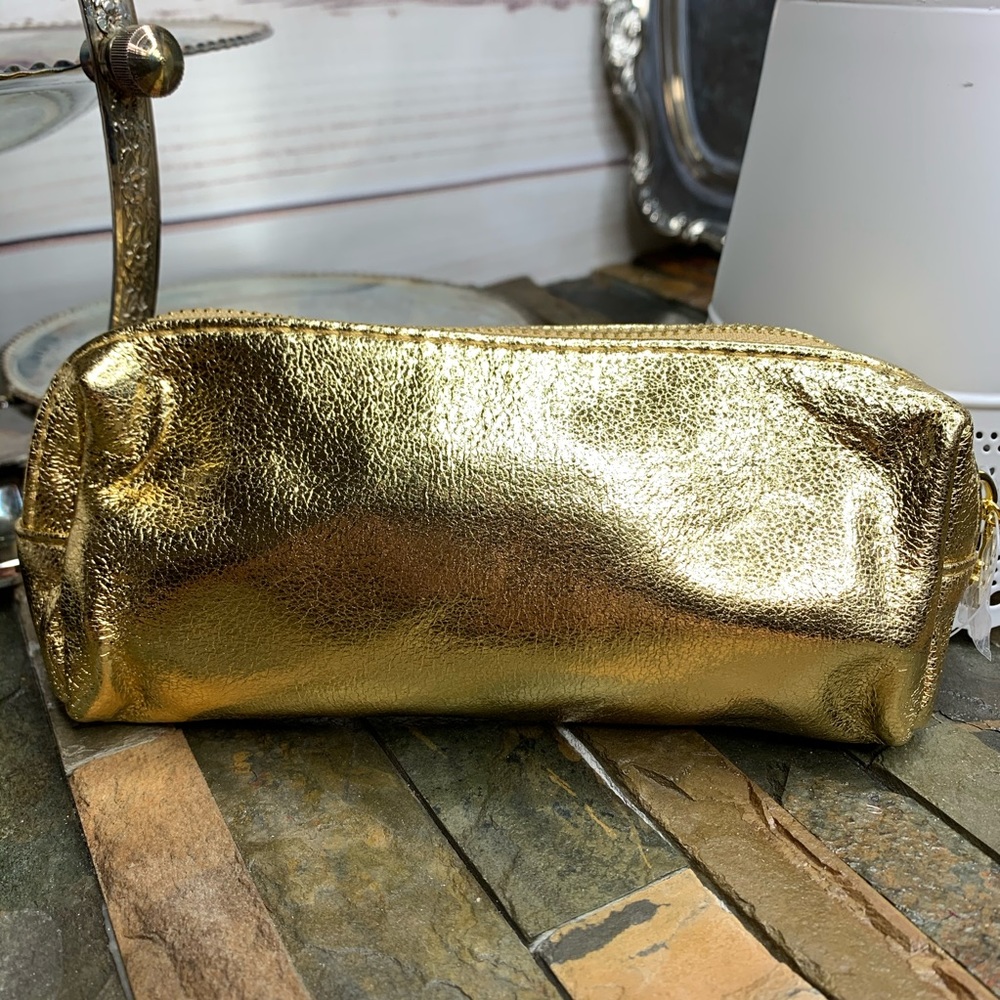 Hallmark Gold Zippered Mini Pouch or Makeup Bag - Picture 3 of 8